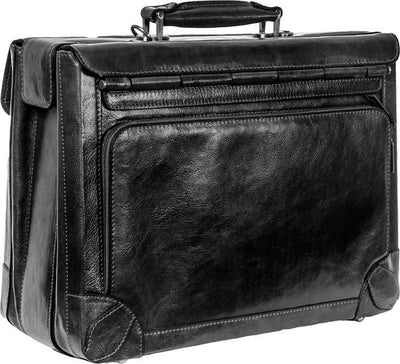 Babila hinged laptop briefcase black