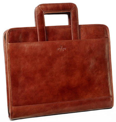 Babila Leather Folio With Retractable Handles 7121li