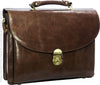 Babila Leather Flapover Briefcase 3638li