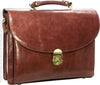 Babila Leather Flapover Briefcase 3638li