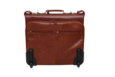 Babila Leather Wheeled Suit Carrier