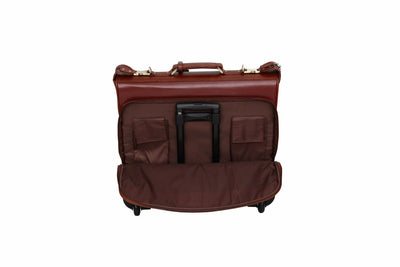 Babila Leather Wheeled Suit Carrier