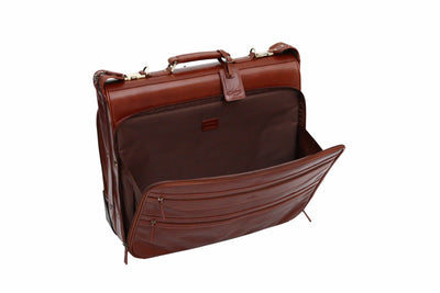 Babila Leather Wheeled Suit Carrier