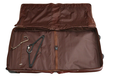 Babila Leather Wheeled Suit Carrier