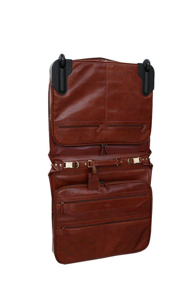 Babila Leather Wheeled Suit Carrier