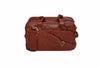 Babila Deluxe Cognac 2-Wheeled Leather Rolling Travel Bag