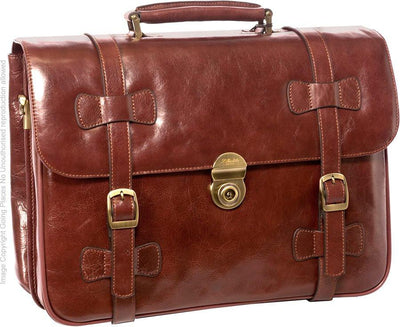 Babila Classic Leather Briefcase 5462li