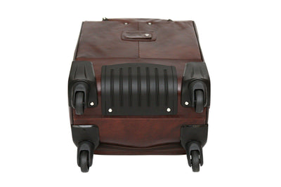 Babila Leather 20 inch 4-Wheeled Trolley Case