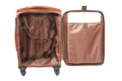 Babila Leather 20 inch 4-Wheeled Trolley Case