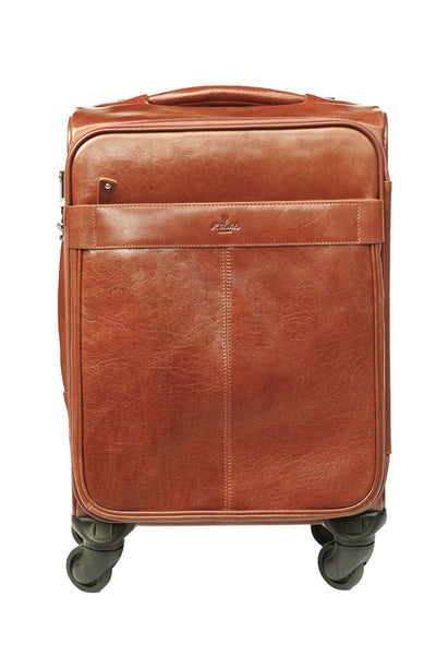 Babila Leather 20 inch 4-Wheeled Trolley Case