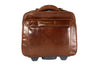 Babila Leather Laptop Cabin Size Trolley Briefcase Overnight Bag