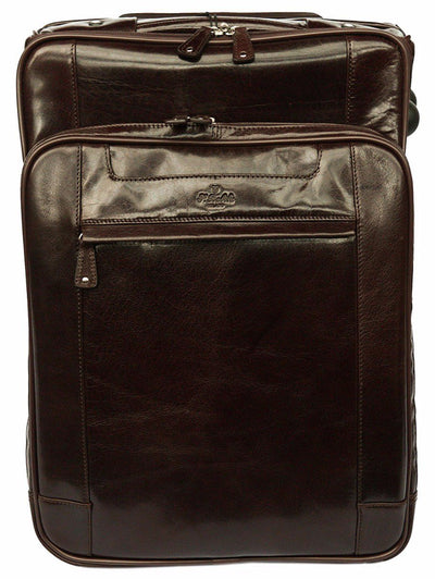 Babila Italian Leather Cabin Trolley Case