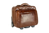 Babila Leather Laptop Cabin Size Trolley Briefcase Overnight Bag