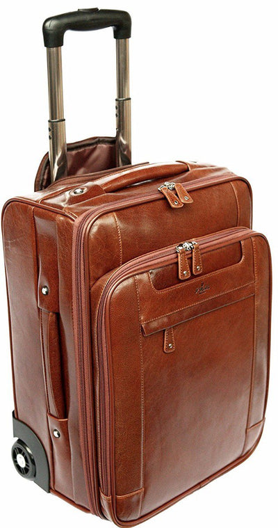 Babila Italian Leather Cabin Trolley Case