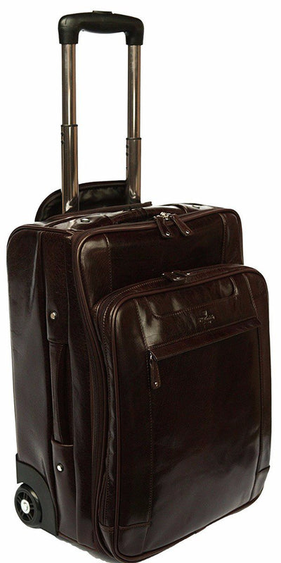 Babila Italian Leather Cabin Trolley Case