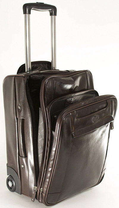 Babila Italian Leather Cabin Trolley Case